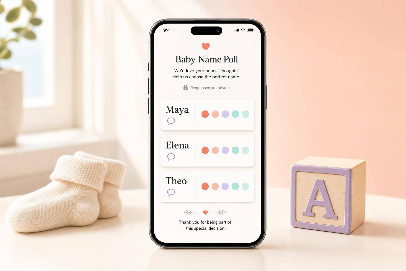 Thumbnail for: Baby Name Polls: Guide for Family and Friends