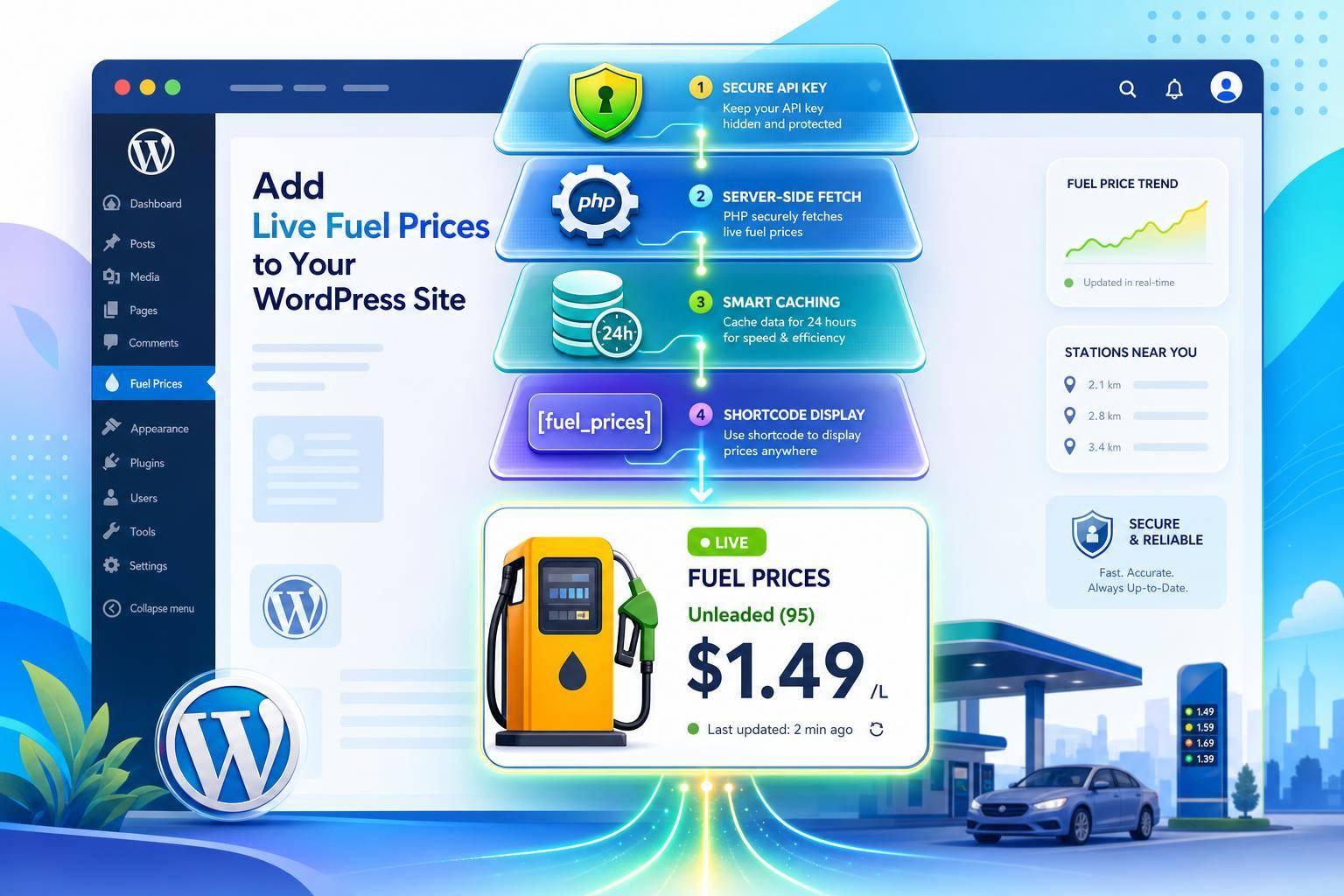 How to Add Live Fuel Prices to a WordPress Site