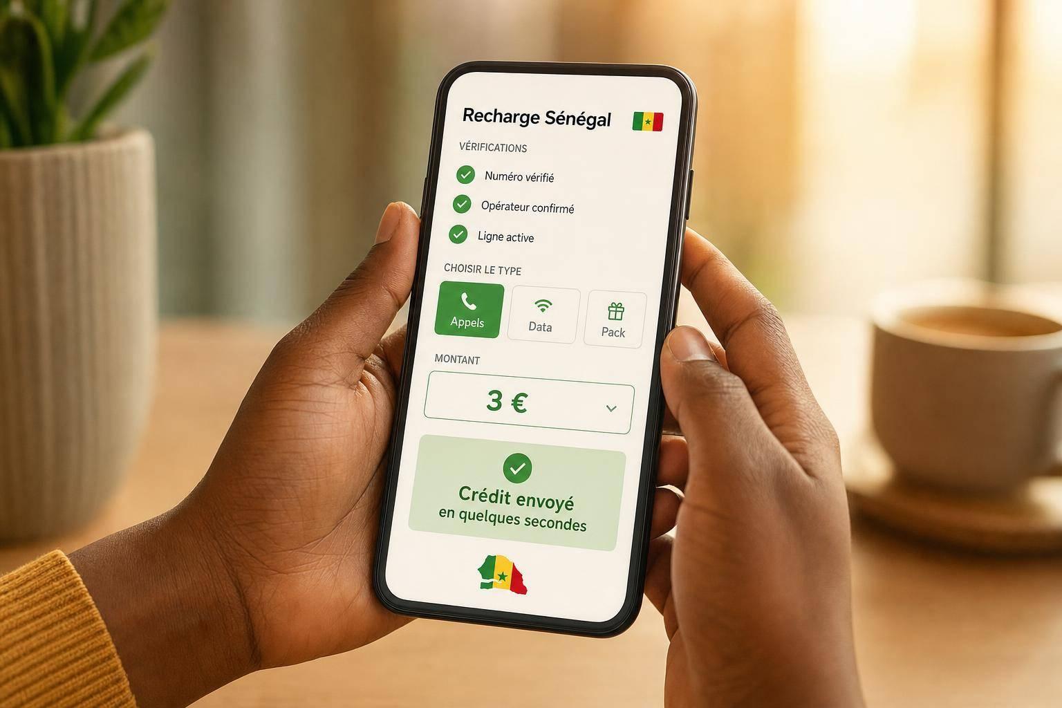 Recharges mobiles vers le Sénégal