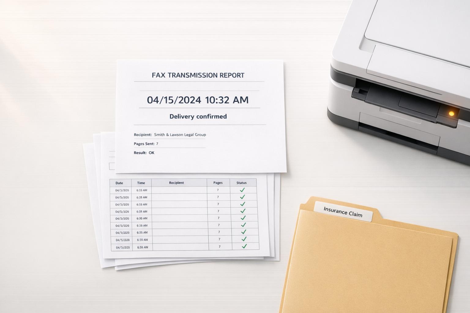 Building a Fax-Based Paper Trail for Insurance and Legal Disputes
