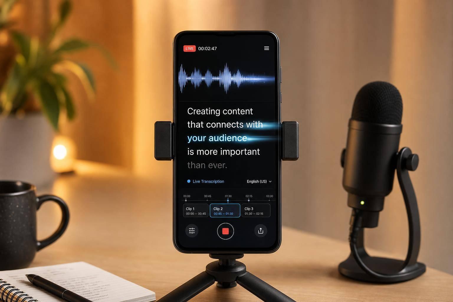 Real-Time Transcription for Social Media Creators