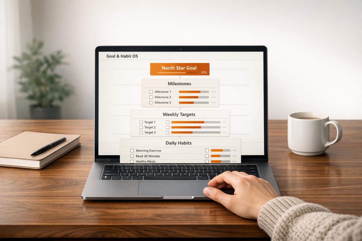 Thumbnail for: Notion Goal and Habit OS Templates: How to Build Goal Hierarchies That Stick