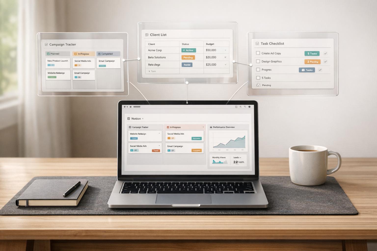 Thumbnail for: How Agencies Track Campaigns with Notion Dashboards