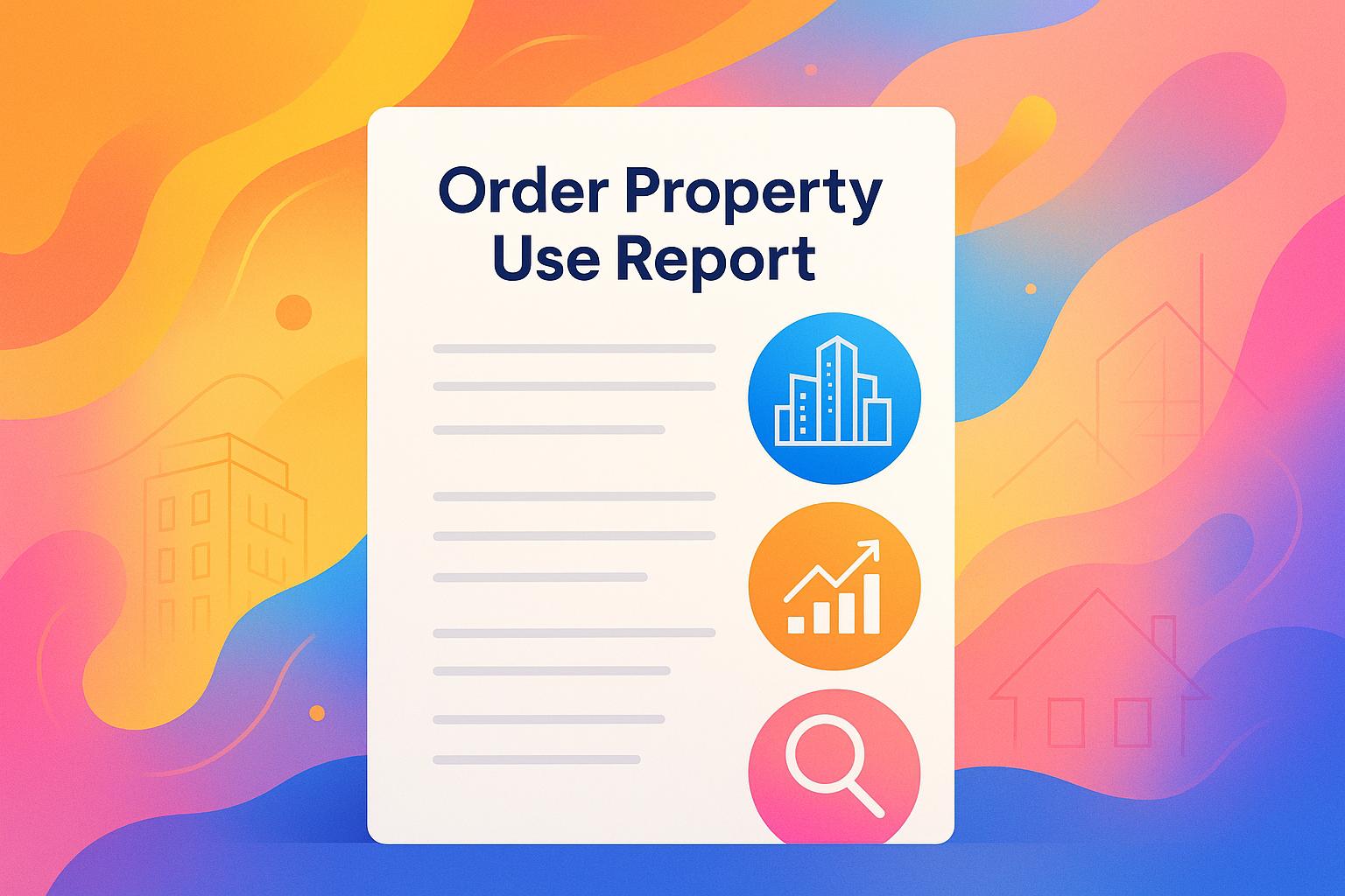 Thumbnail for: Order Property Use Report
