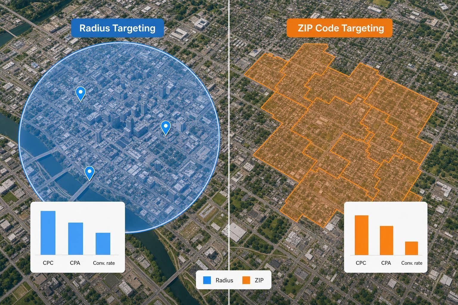 Thumbnail for: Radius vs ZIP Code Bidding: Comparison