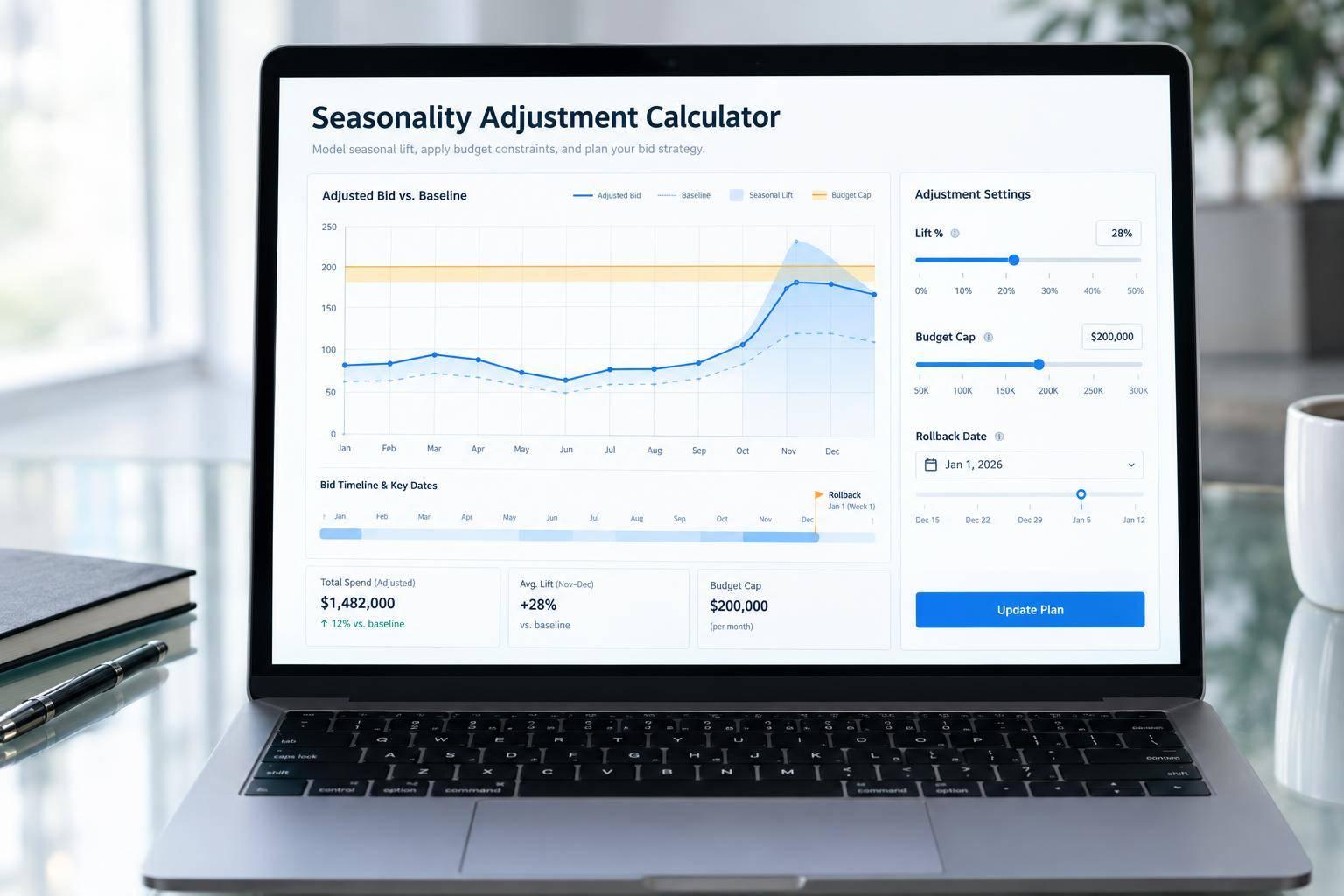 Thumbnail for: Seasonality Adjustment Calculator: Bid Planning