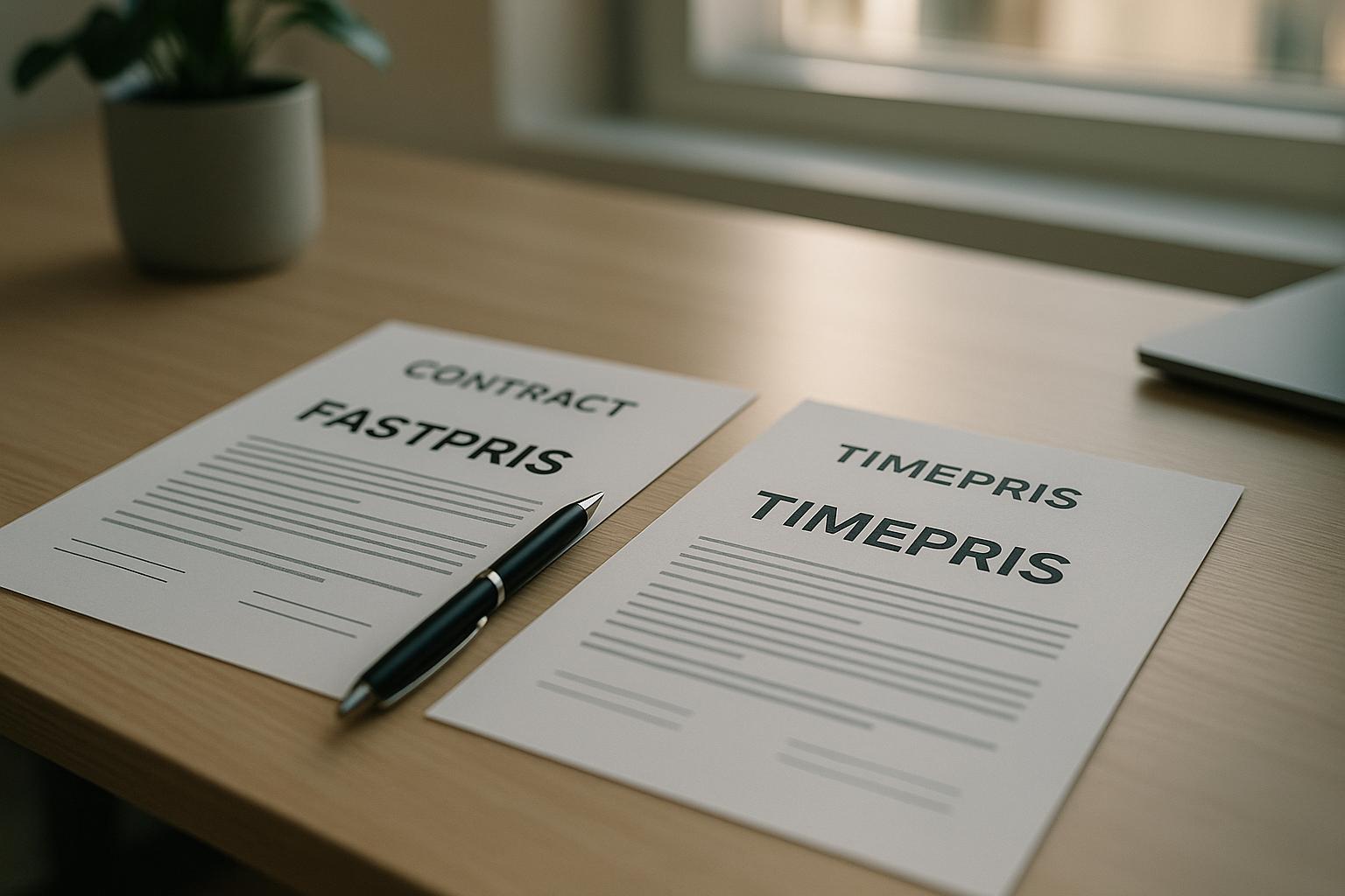 Fastpris eller timepris – hva lønner seg for deg?