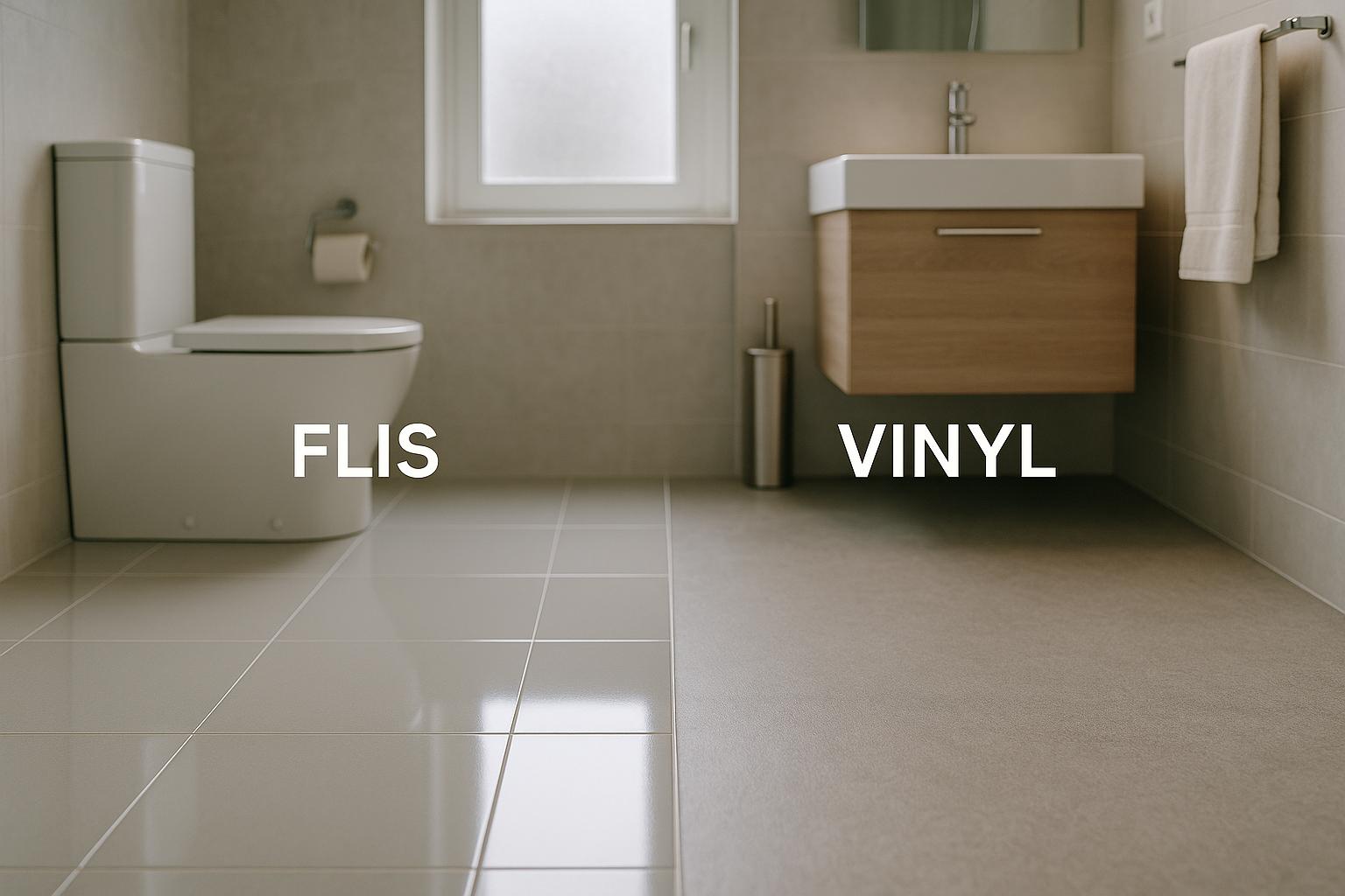 Hvordan velge mellom flis og vinyl på badet?