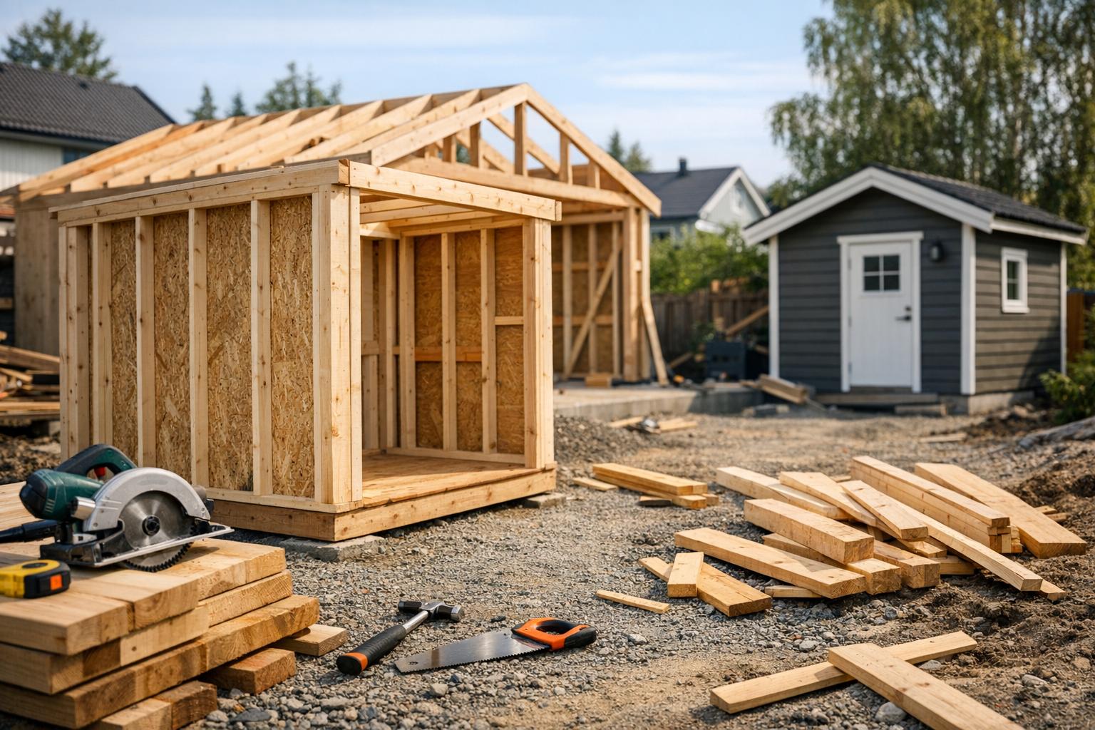 Hva koster det å bygge bod, garasje eller uthus?