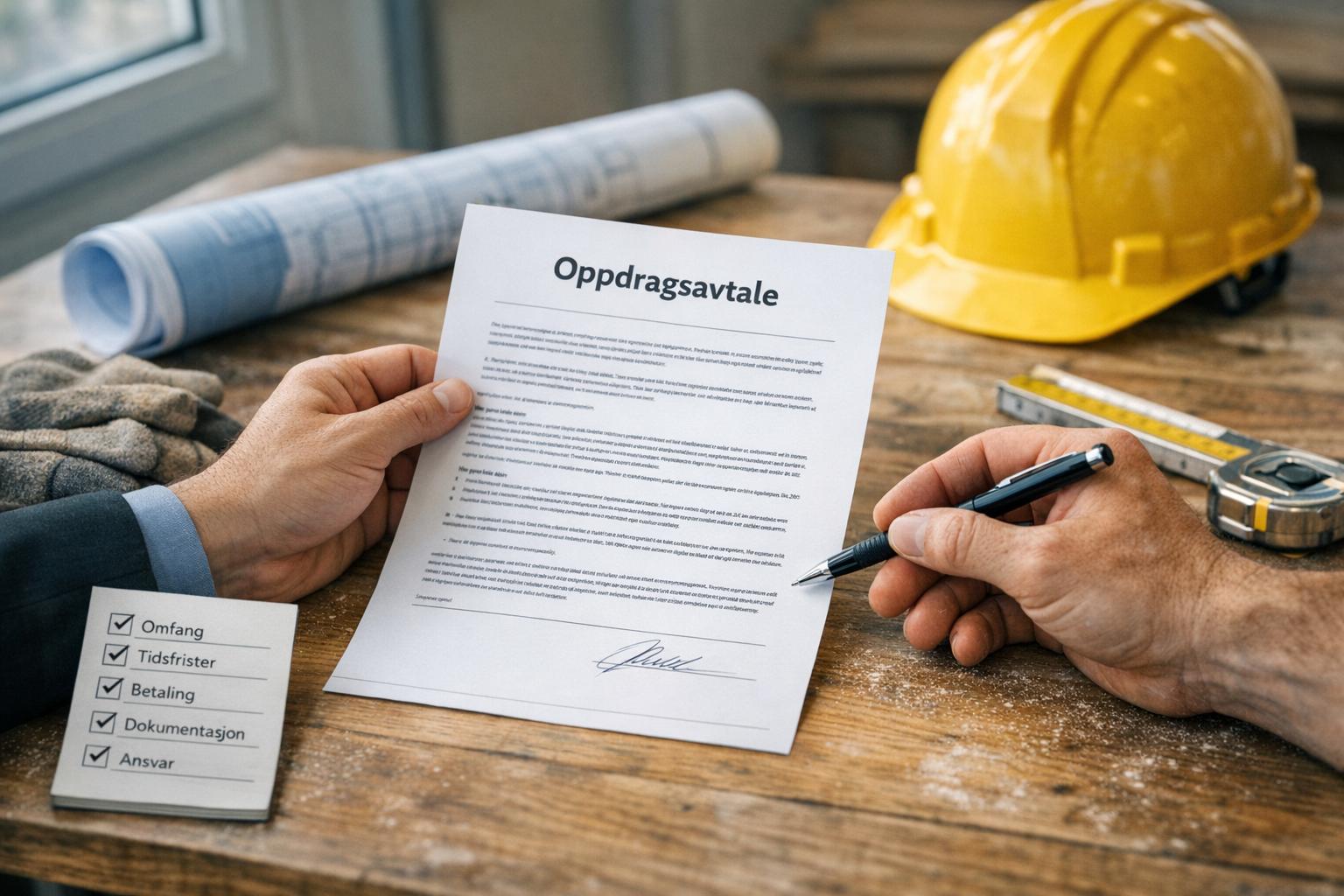 Hvordan fungerer oppdragsavtaler i byggebransjen?