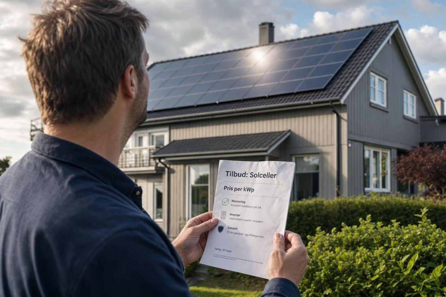 Hva koster det å installere solceller på taket?