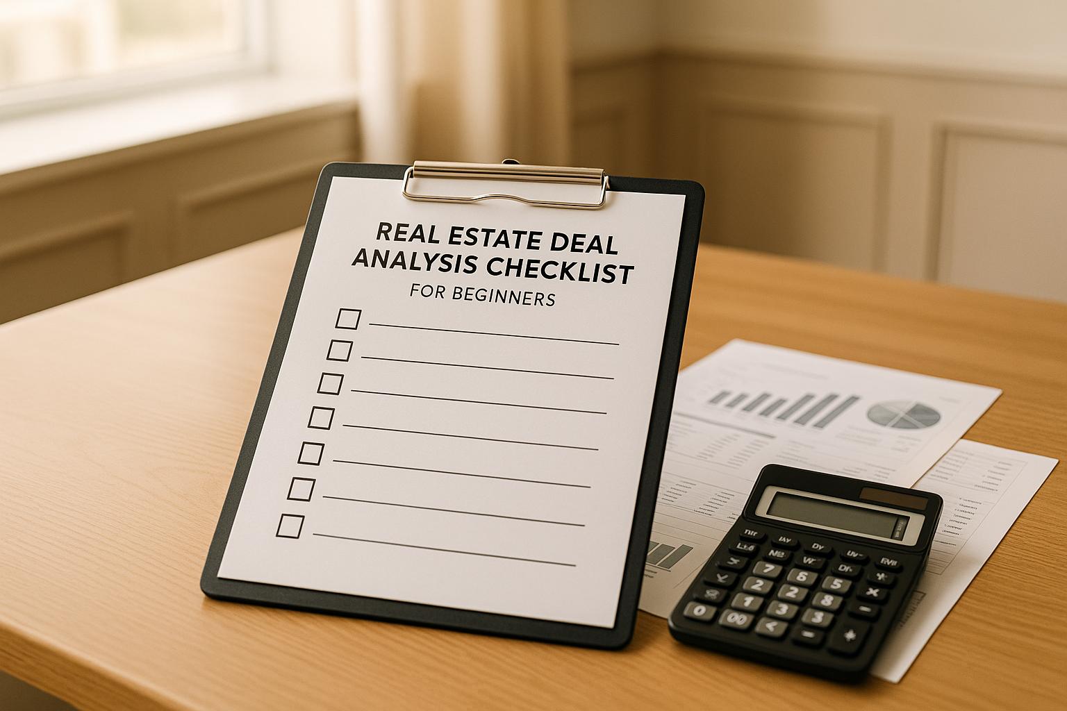 Real Estate Deal Analysis Checklist for Beginners