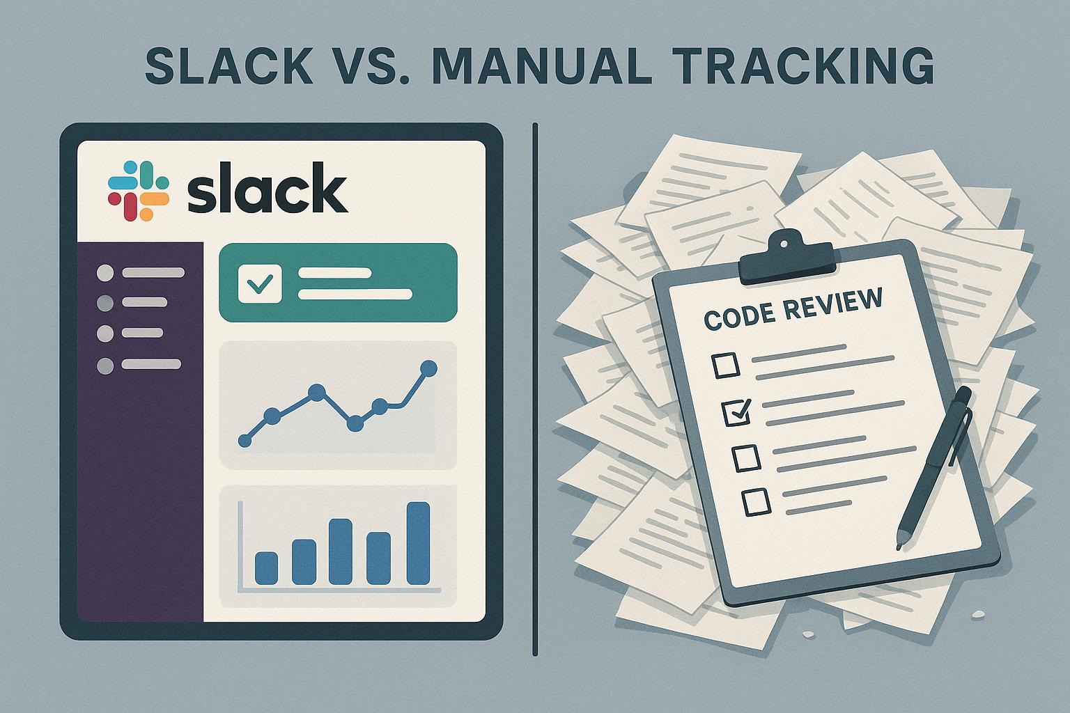 Thumbnail for: Slack vs. Manual Tracking: Code Review Metrics Compared