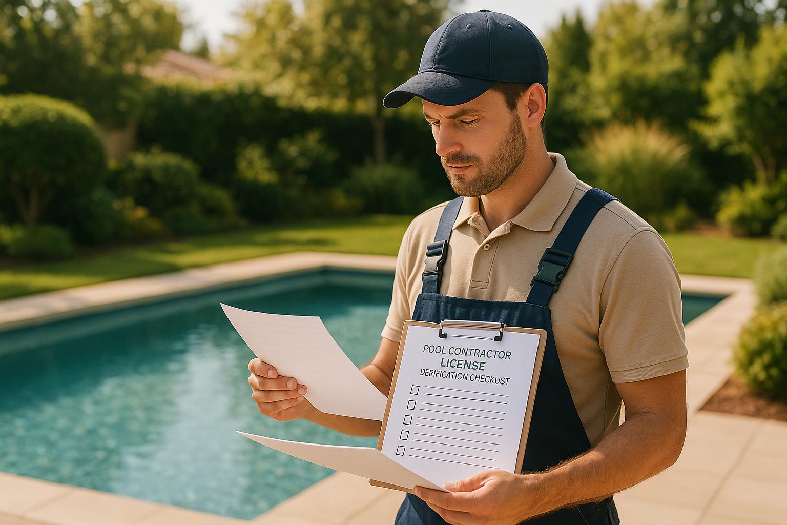 Pool Contractor License Verification Checklist