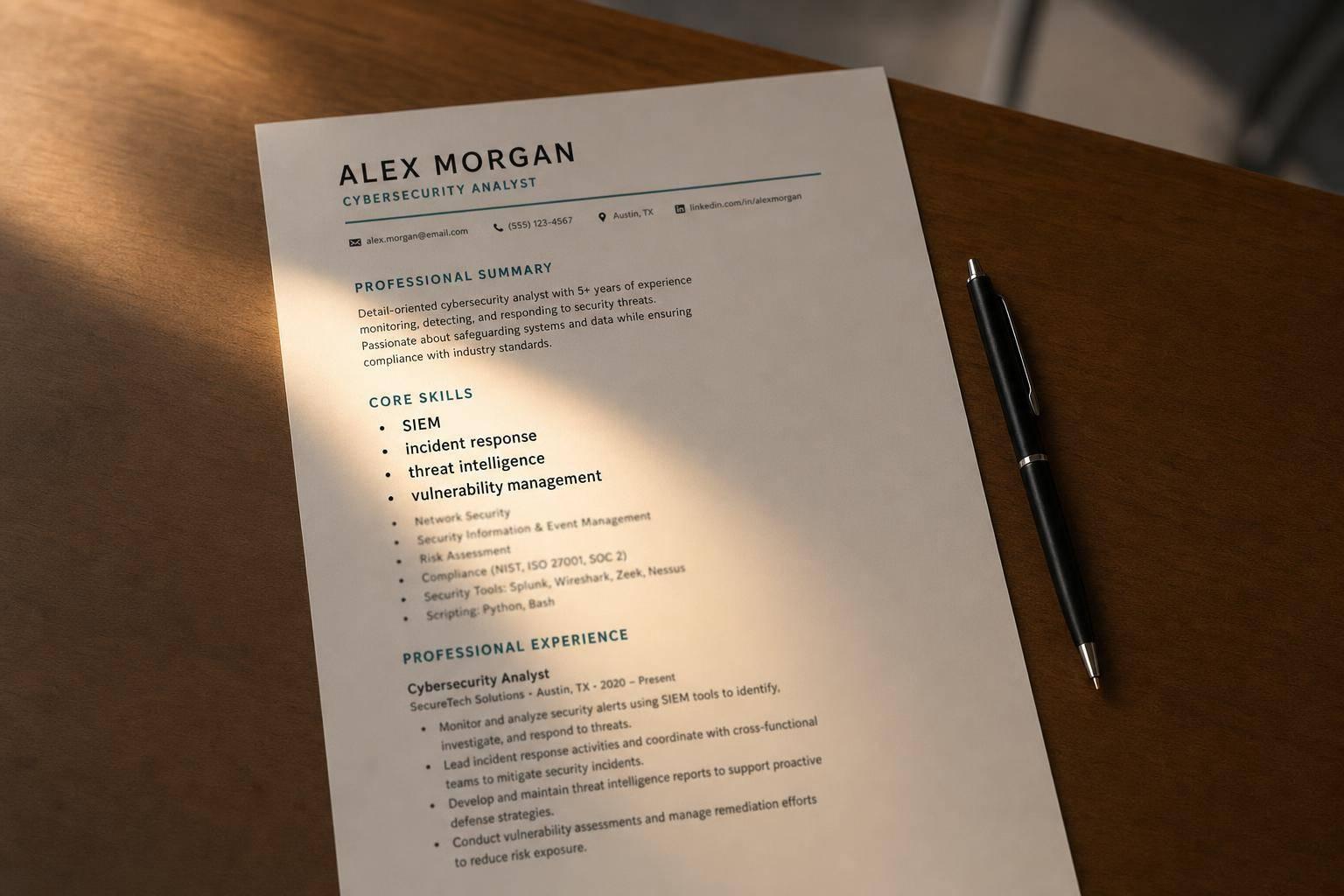 Thumbnail for: Cybersecurity Resume Keyword Analyzer