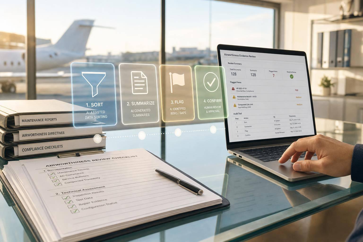 Airworthiness Evidence Review: AI Role Boundaries
