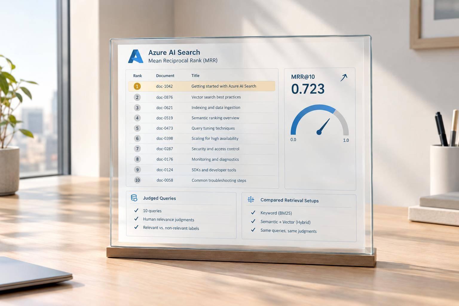 Mean Reciprocal Rank for Azure AI Search