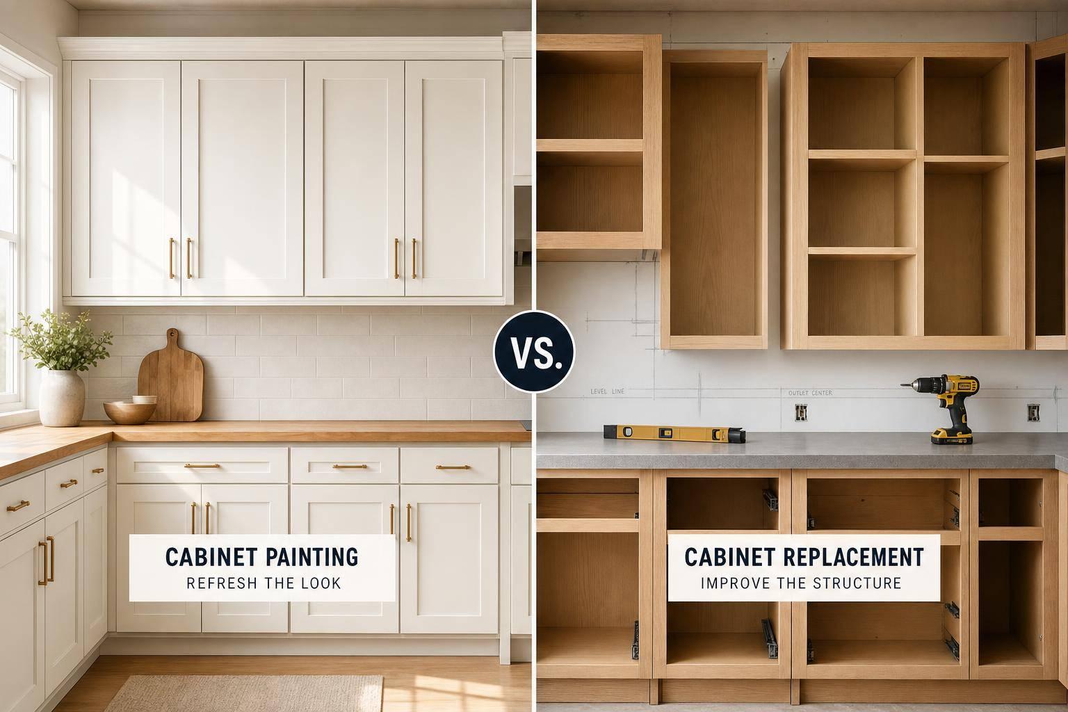 Cabinet Painting vs Cabinet Replacement, an Honest Comparison