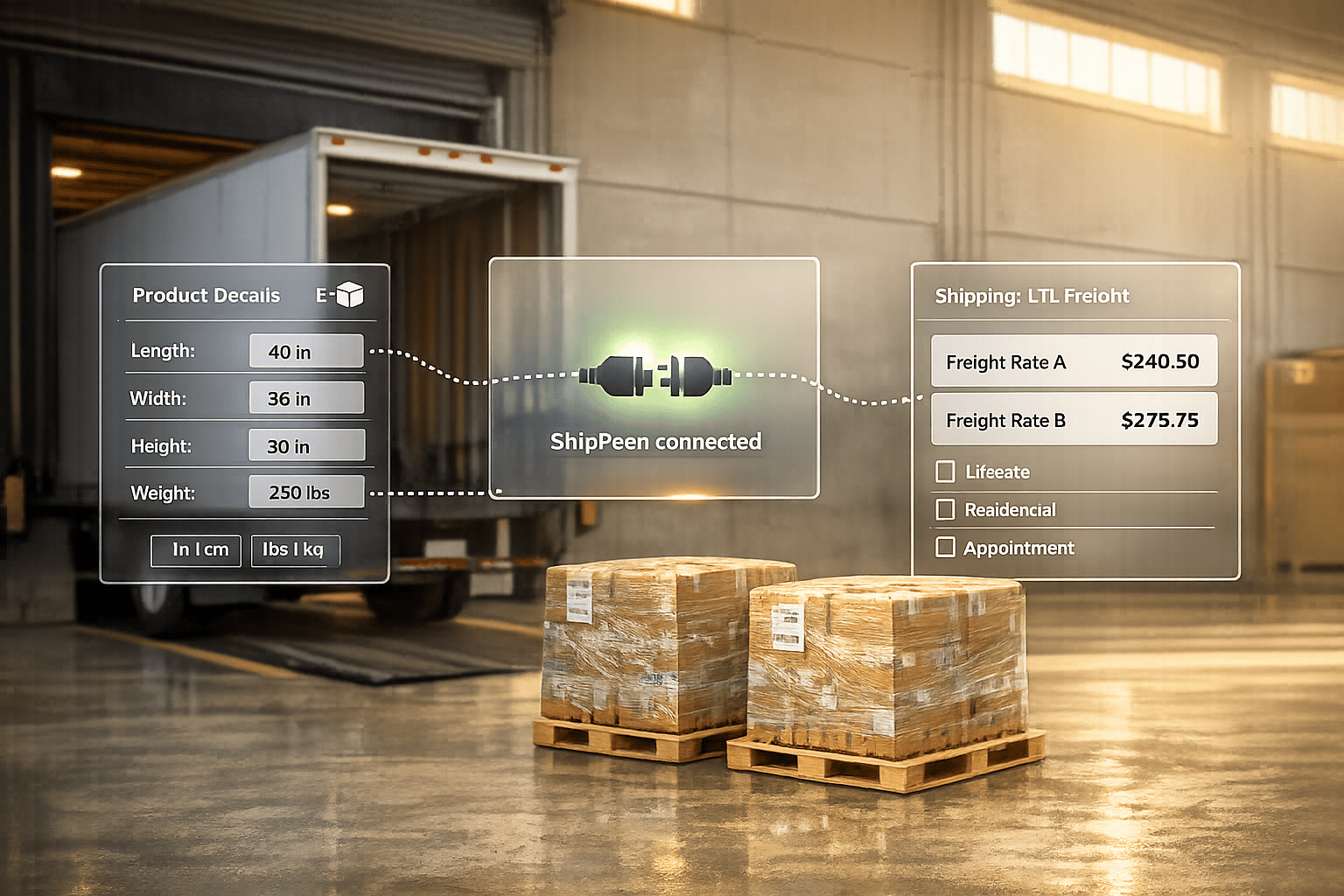how to add LTL freight rates to WooCommerce checkout