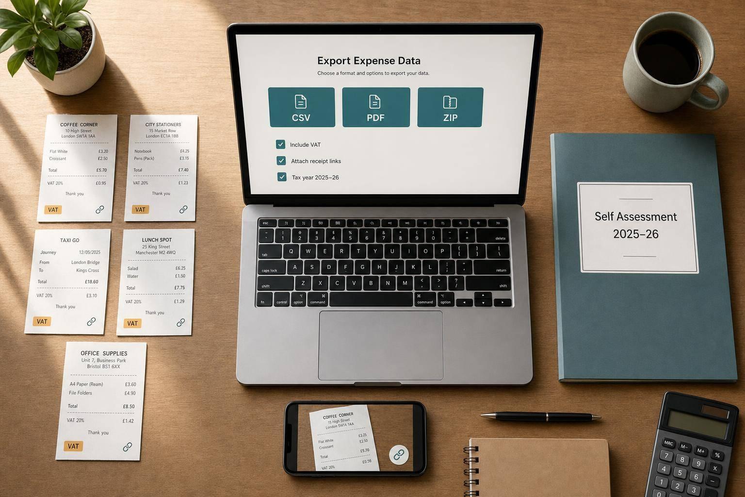 Export Expenses for Tax Returns