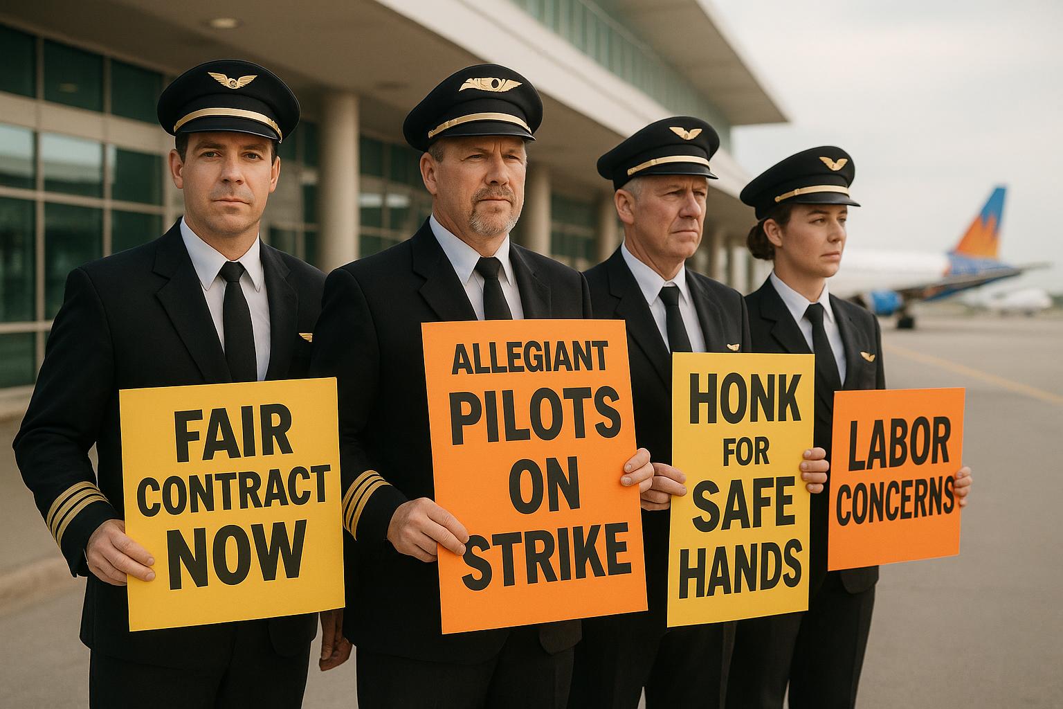 Thumbnail for: Allegiant Air pilots to hold informational pickets at airports, including Destin–Fort Walton Beach, highlighting labor concerns