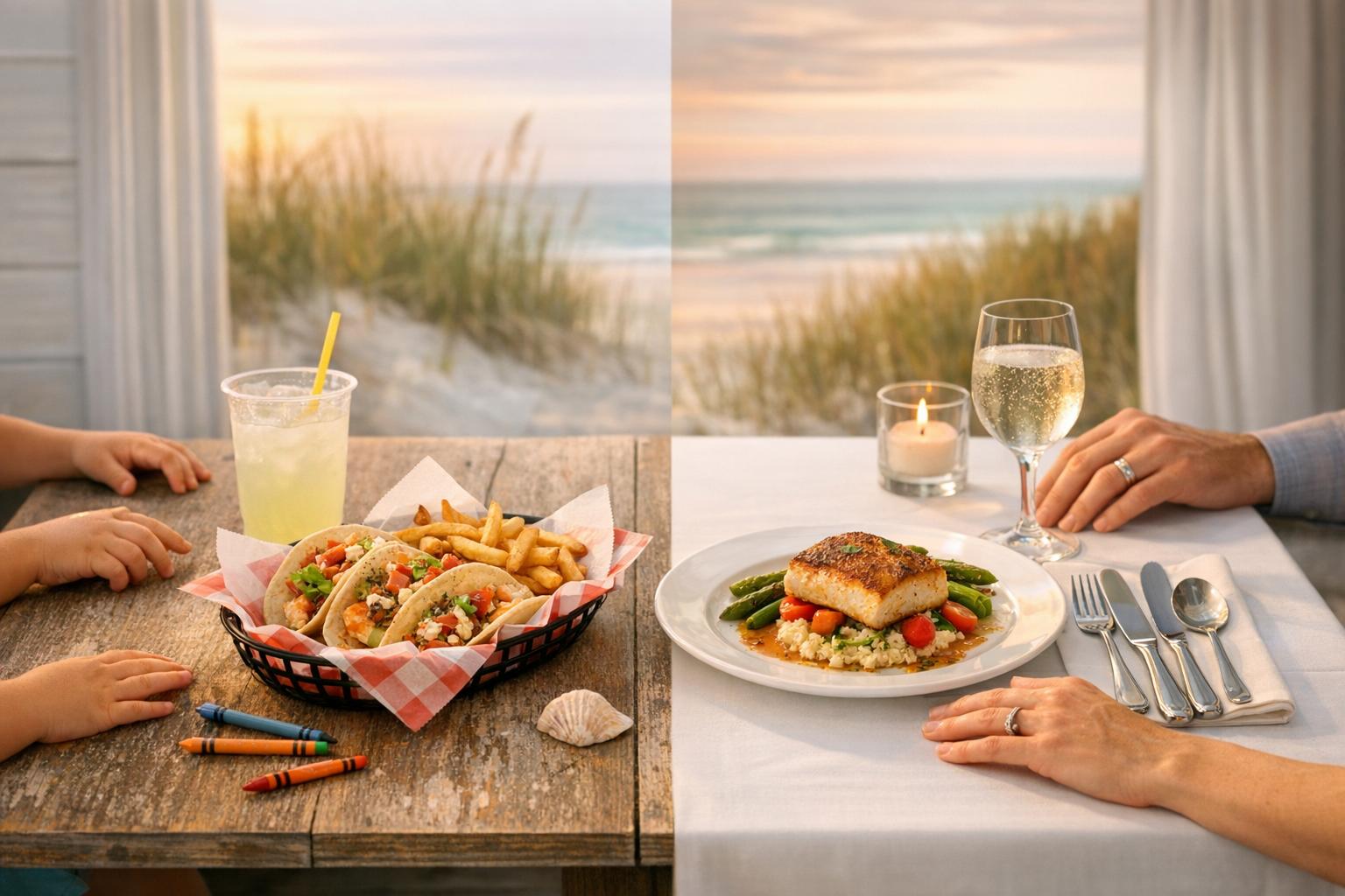 Thumbnail for: Casual vs. Upscale: Family Dining on 30A