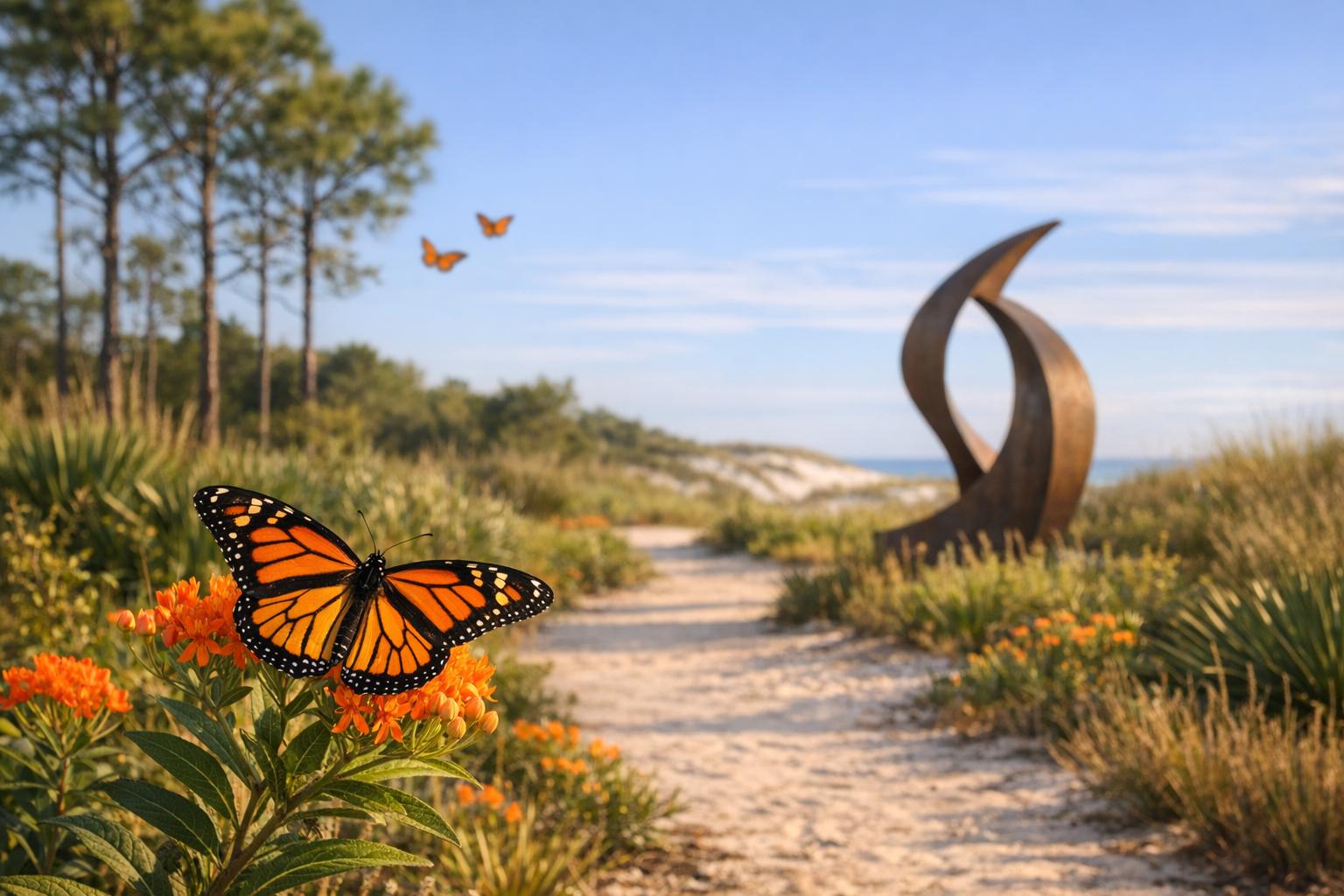 How 30A's Monarch Art Trail Blends Art and Nature