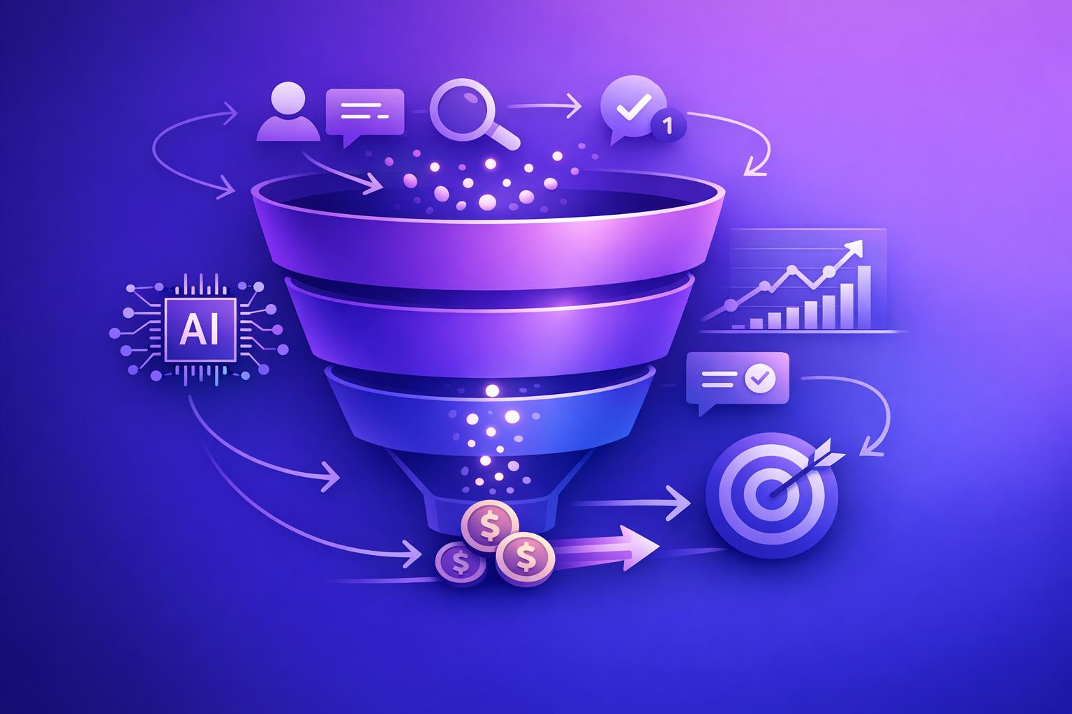 Cómo ajustar el embudo de ventas con IA en tiempo real