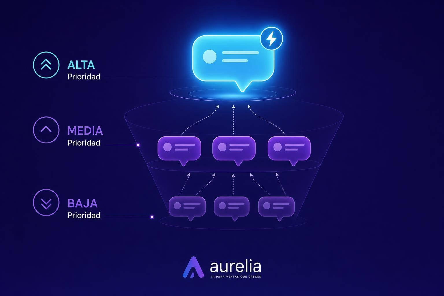 Qué es la priorización de respuestas con IA en ventas