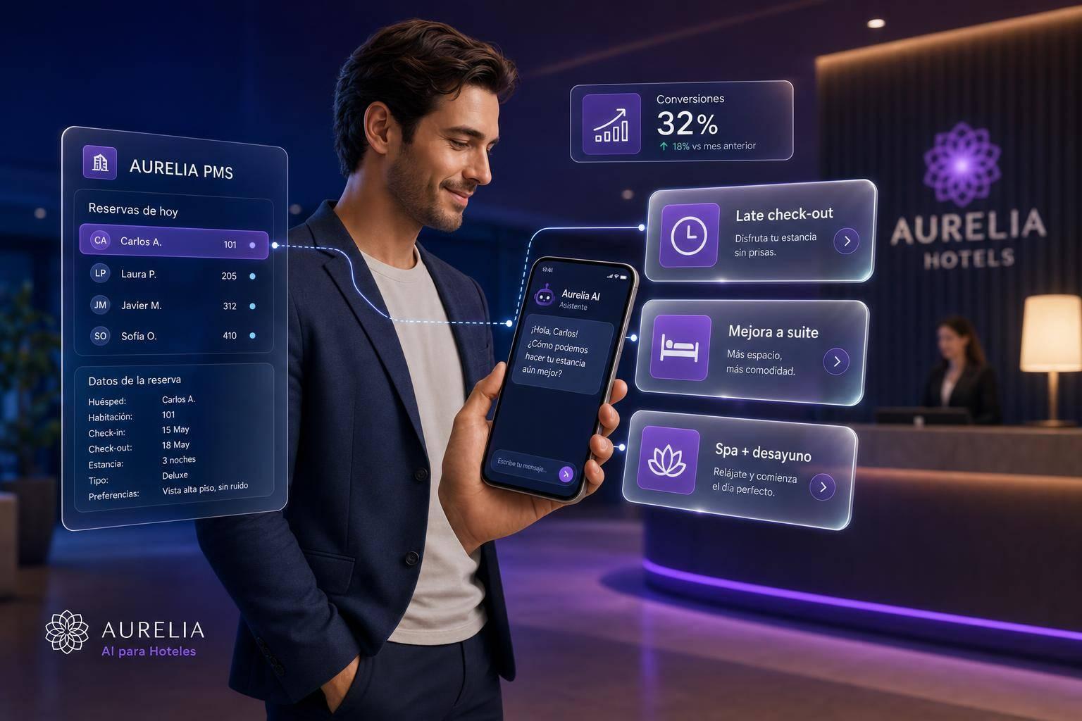 Cómo Chatbots AI Mejoran Ventas Cruzadas en Hoteles