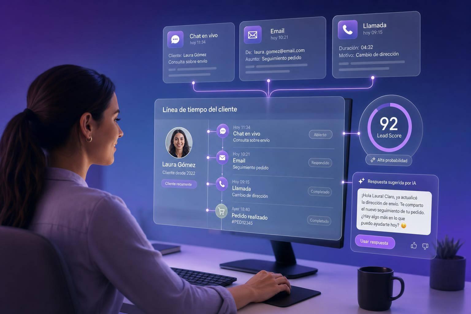 Cómo un CRM con IA mejora el soporte en tiempo real
