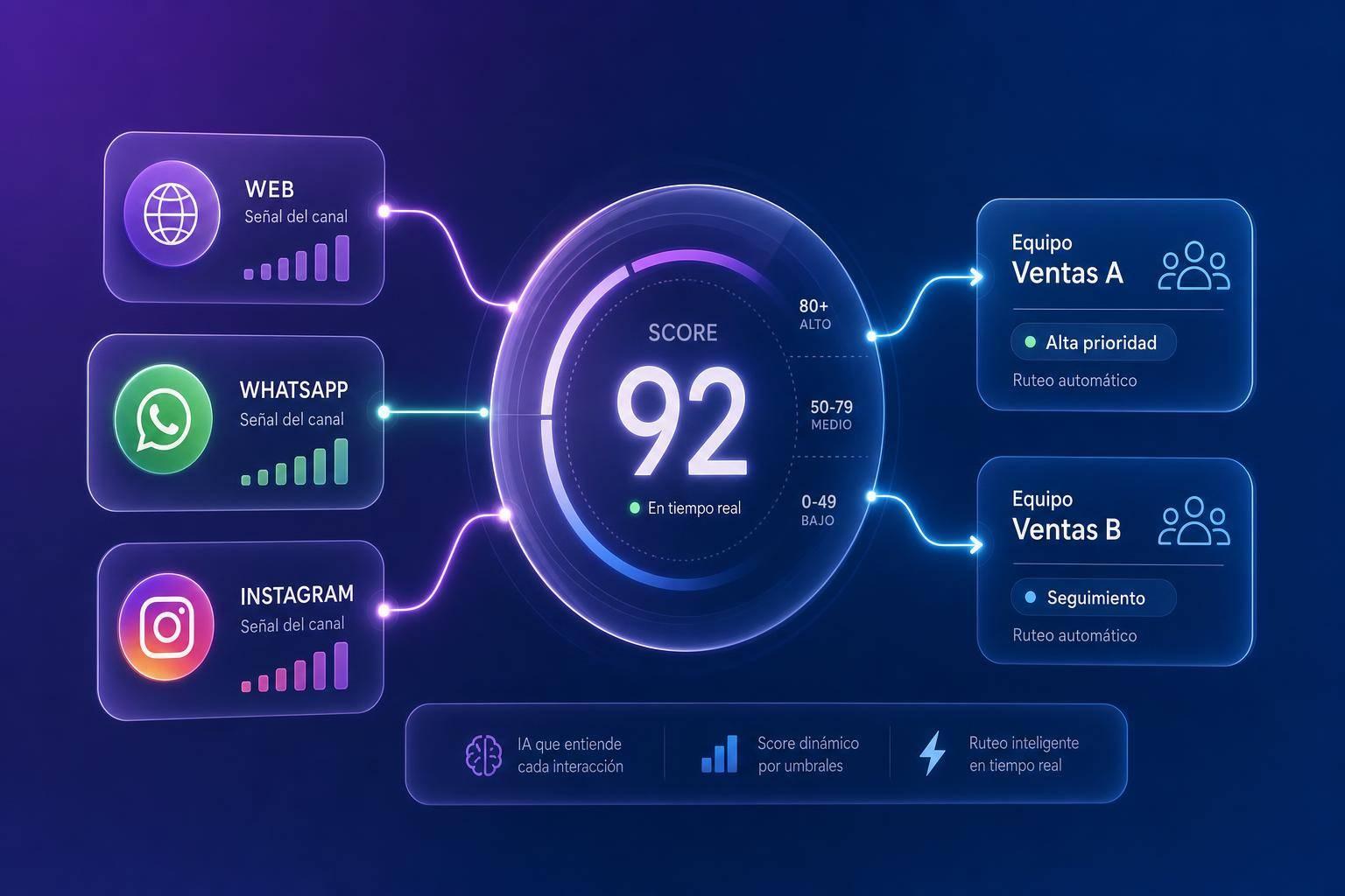 Técnicas de Scoring Multicanal con IA: WhatsApp, Instagram y Más