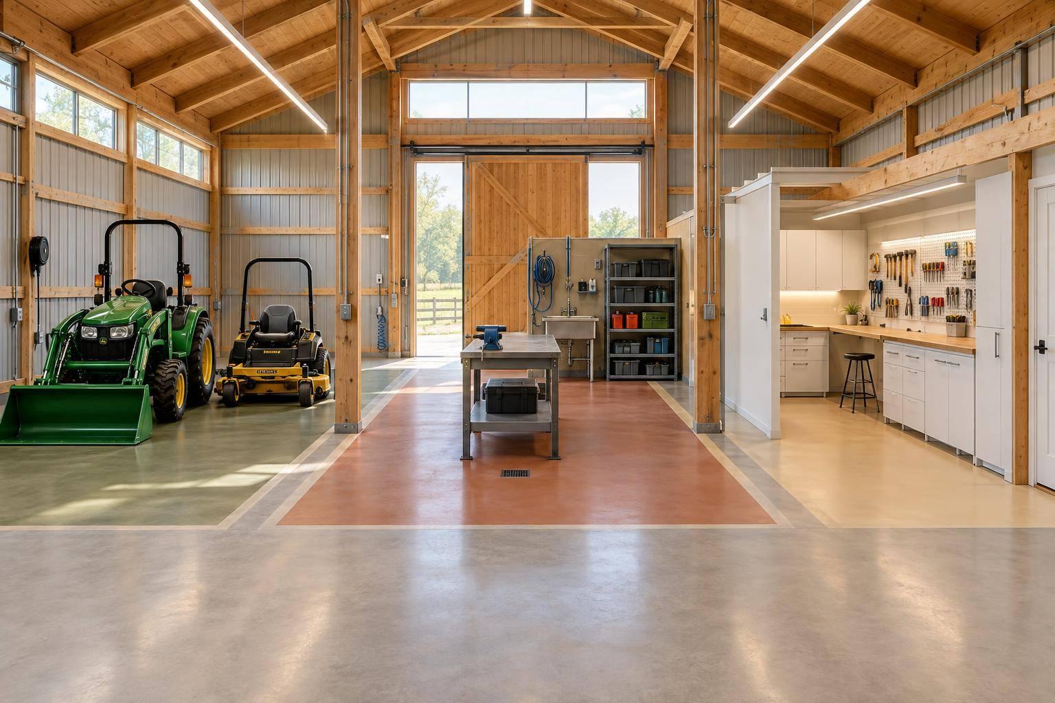 Planning Storage and Workshop Space in a New Barn