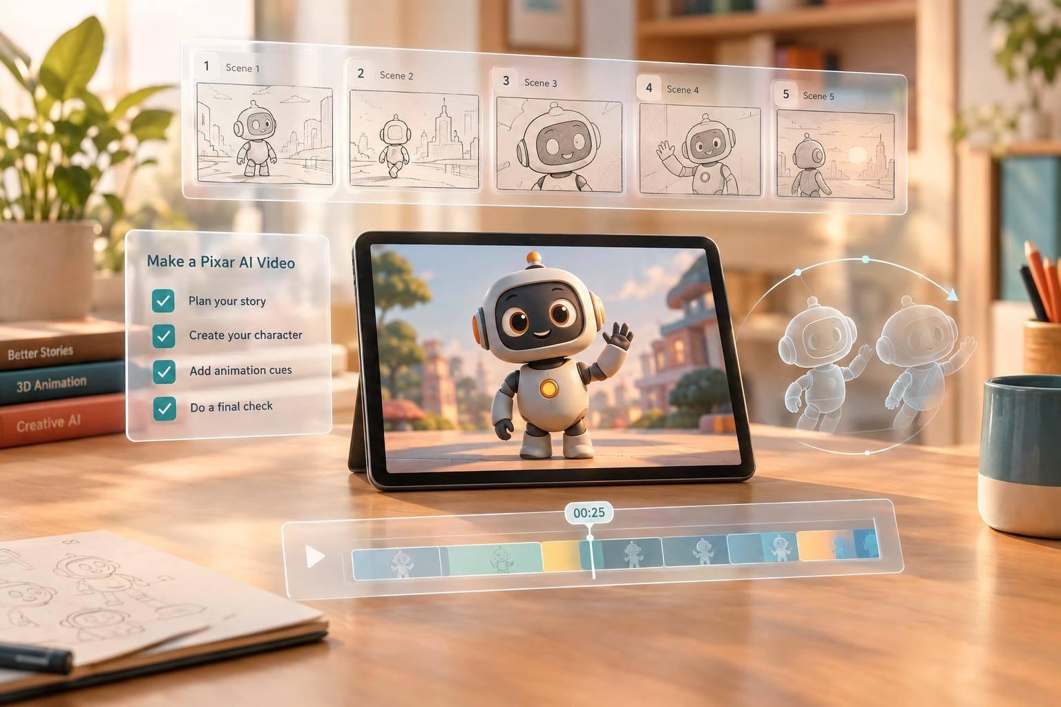 How to make a pixar AI video?