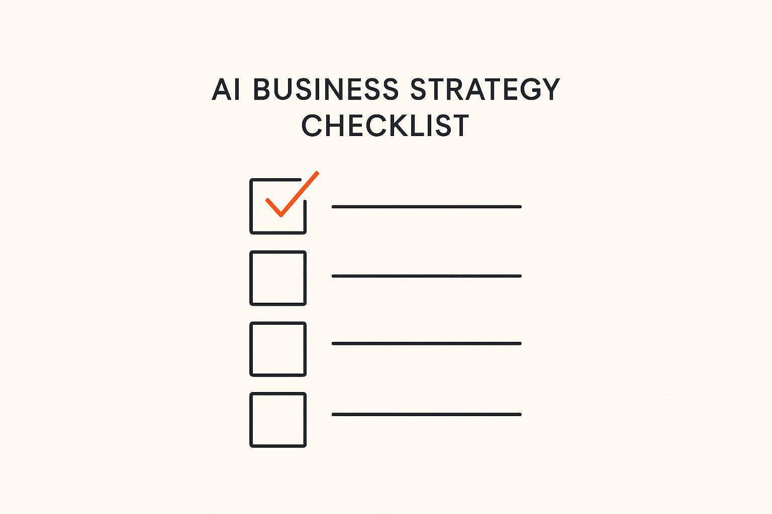 Featured image for article: AI Business Strategy Checklist