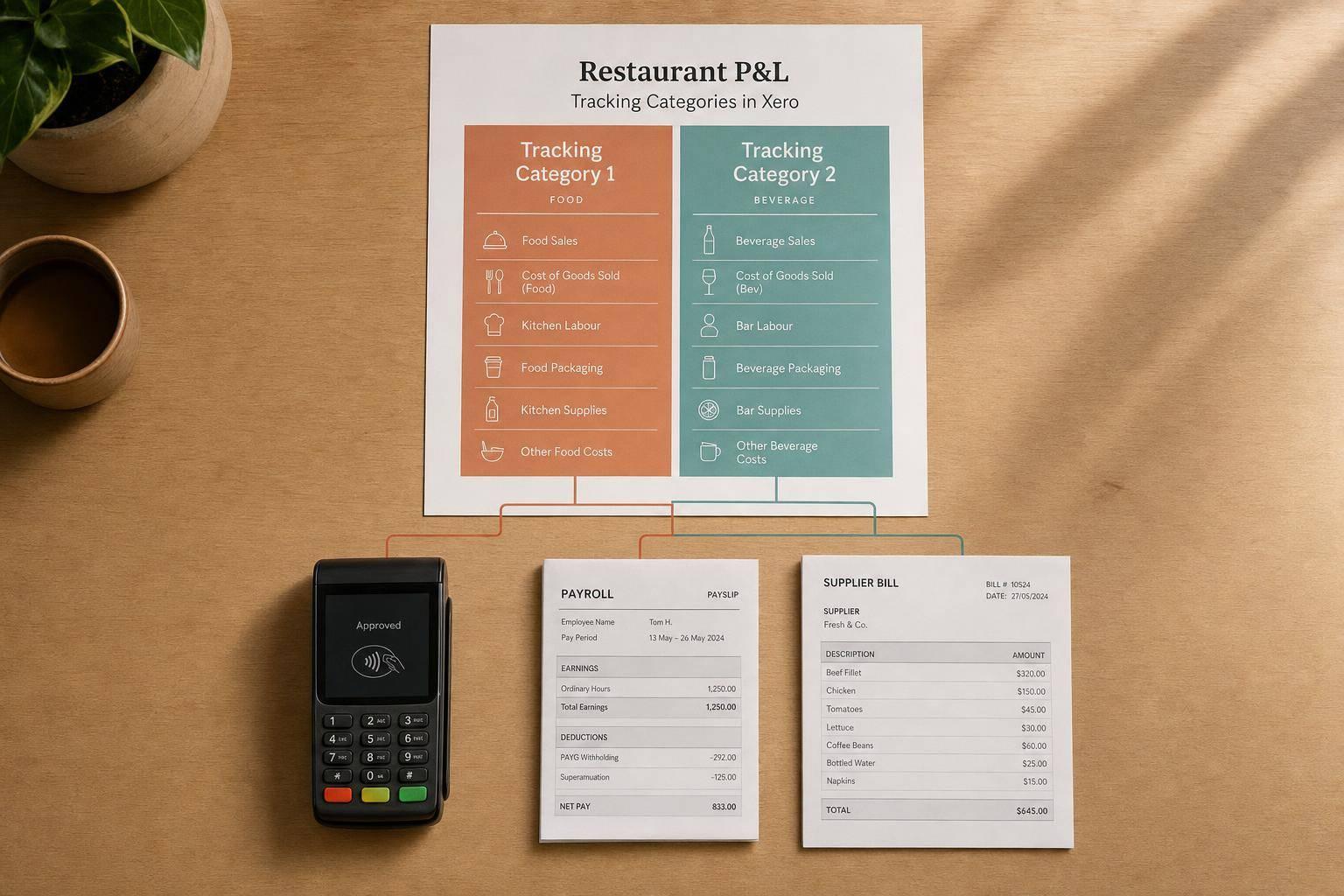 Restaurant Tracking Categories in Xero