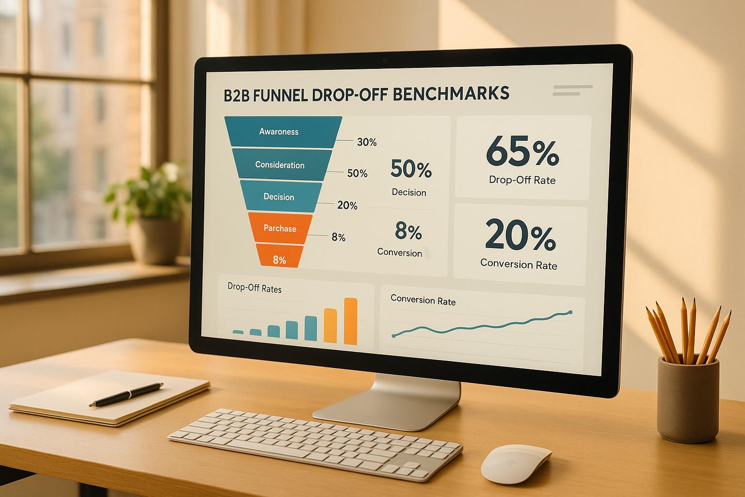 Thumbnail for: B2B Funnel Drop-Off Benchmarks: What to Know