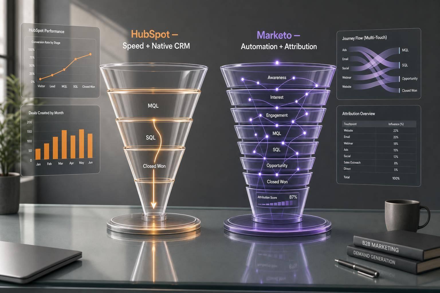 Thumbnail for: HubSpot vs Marketo for B2B Funnel Automation
