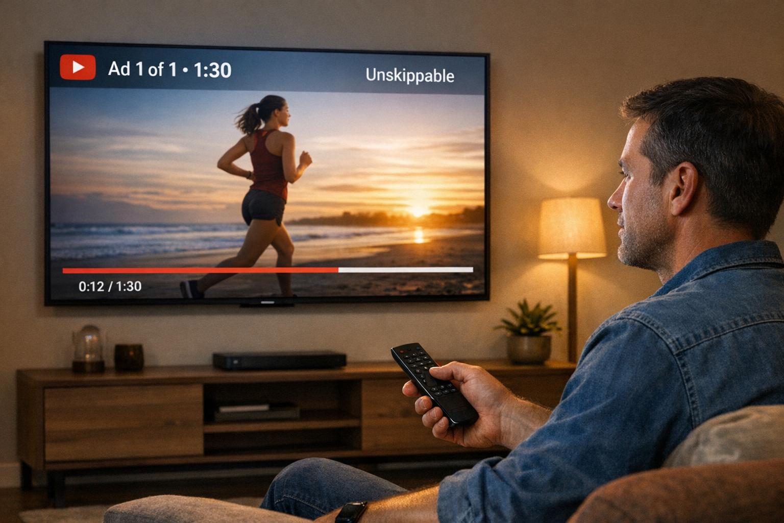 Thumbnail for: YouTube Unveils Trial for 90-Second Unskippable Ads on Connected TV