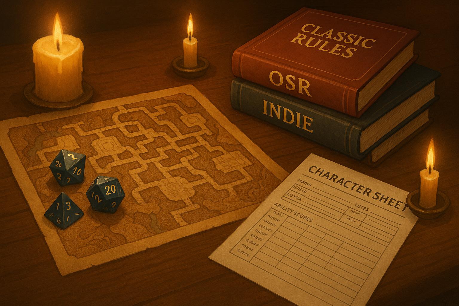 Thumbnail for: Guide to ACKS, OSE, OSR & Indie TTRPG Books