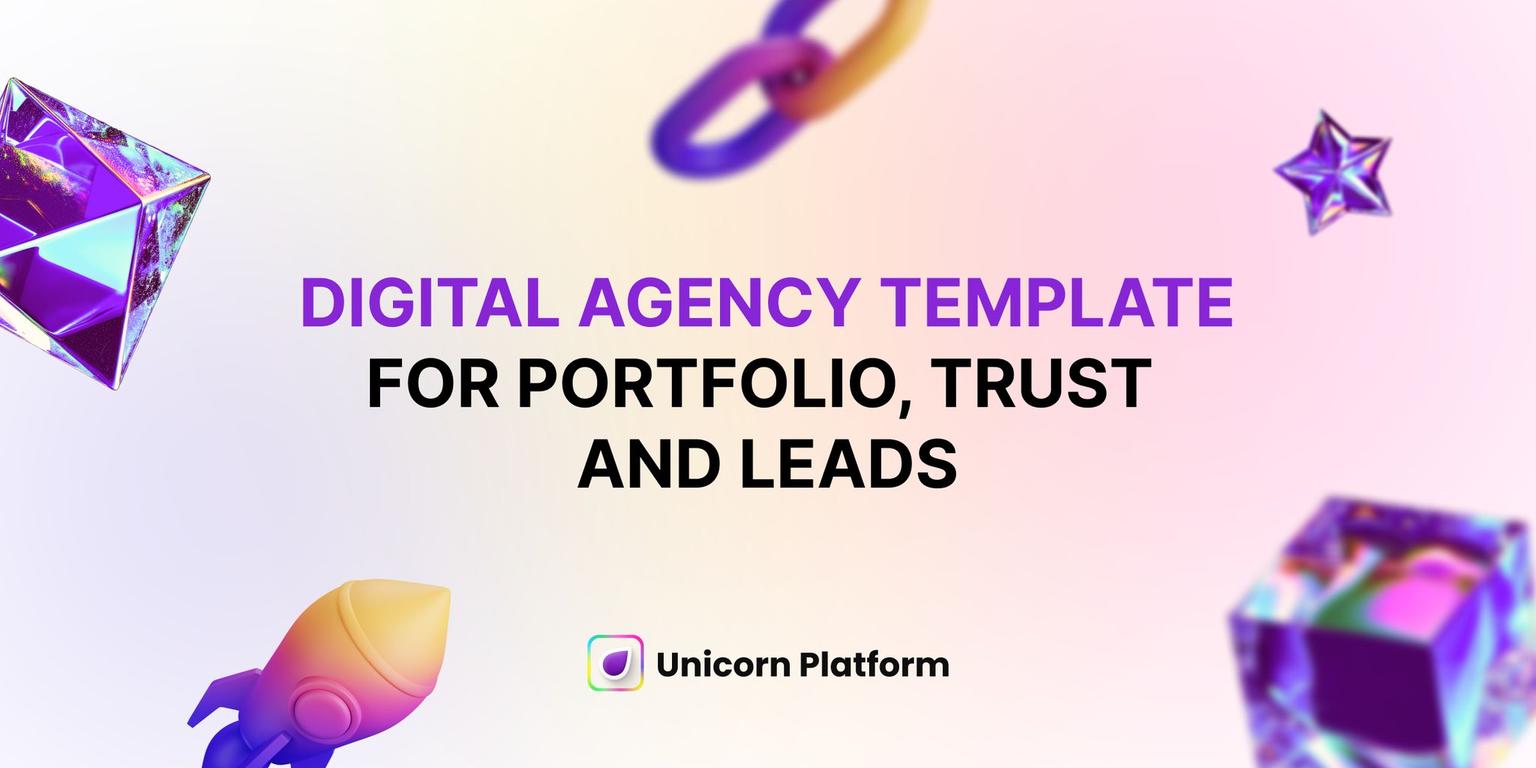 Thumbnail for: Digital Agency Website Template: Best for Service Proof, Portfolio Trust, and Faster Client Inquiries