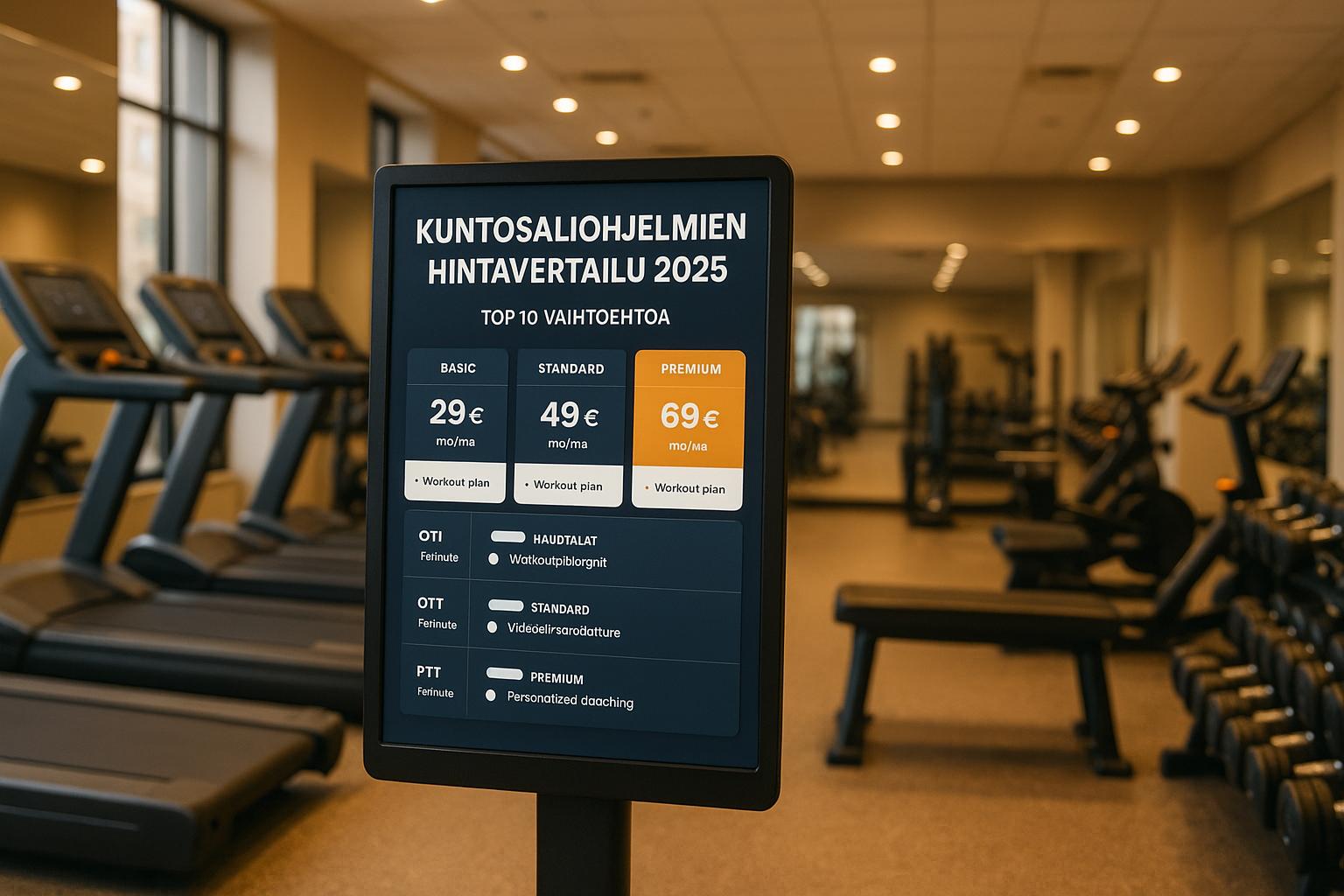 Kuntosaliohjelmien Hintavertailu 2025: Top 10 Vaihtoehtoa
