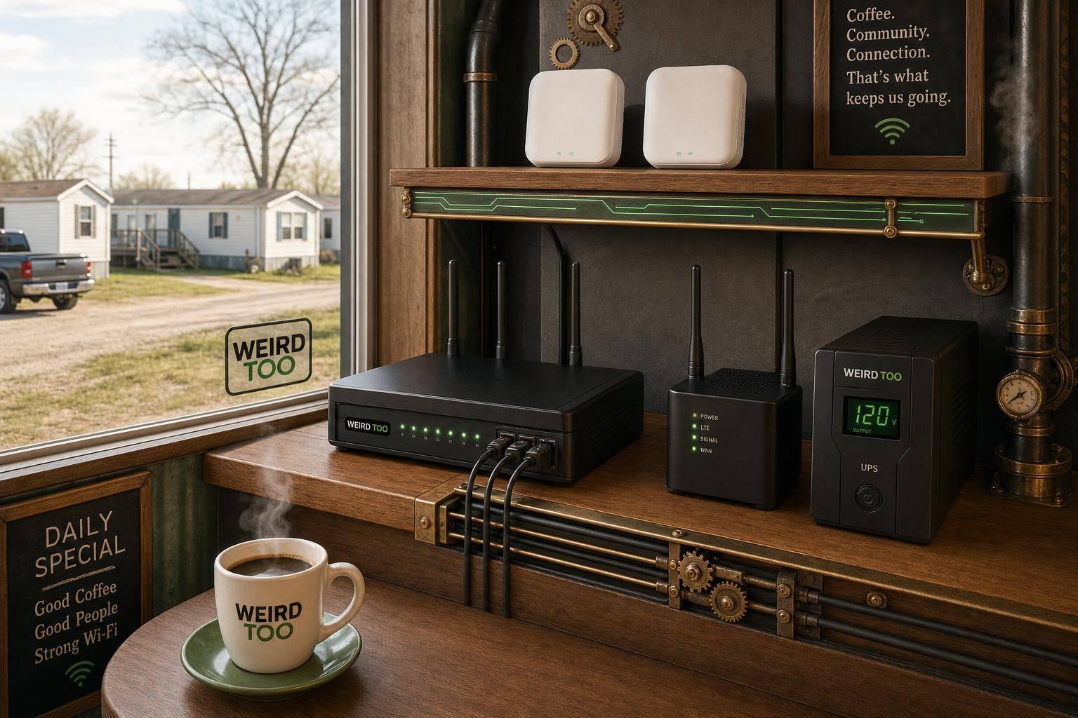 Affordable Network Equipment for Local Cafés Owners in Midwest Trailer Parks