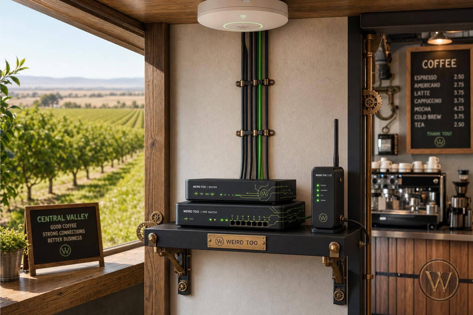 Affordable Network Equipment for Local Cafés Owners in Central Valley California