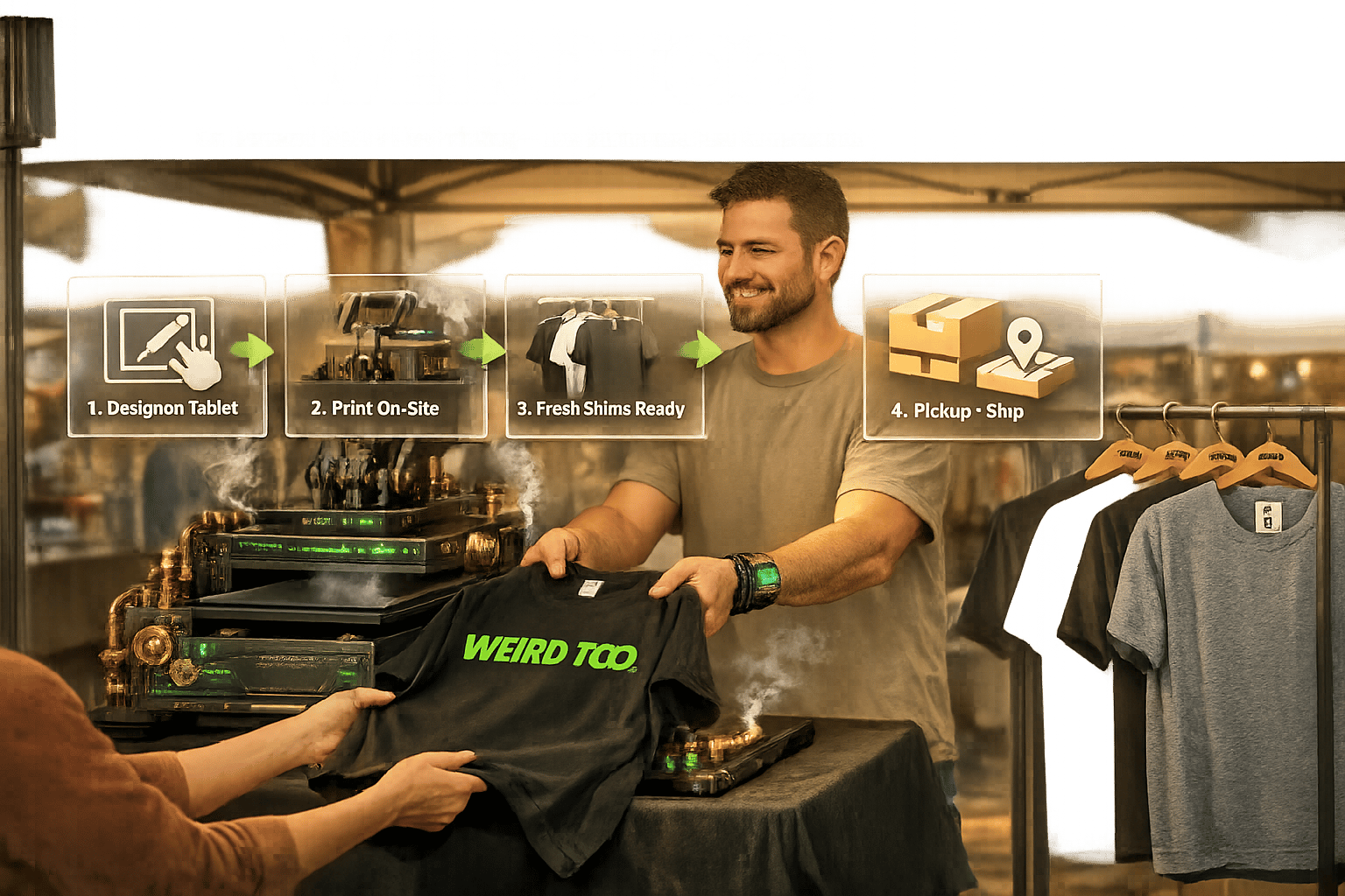Best On-Demand Clothing for Community Market Vendors Events