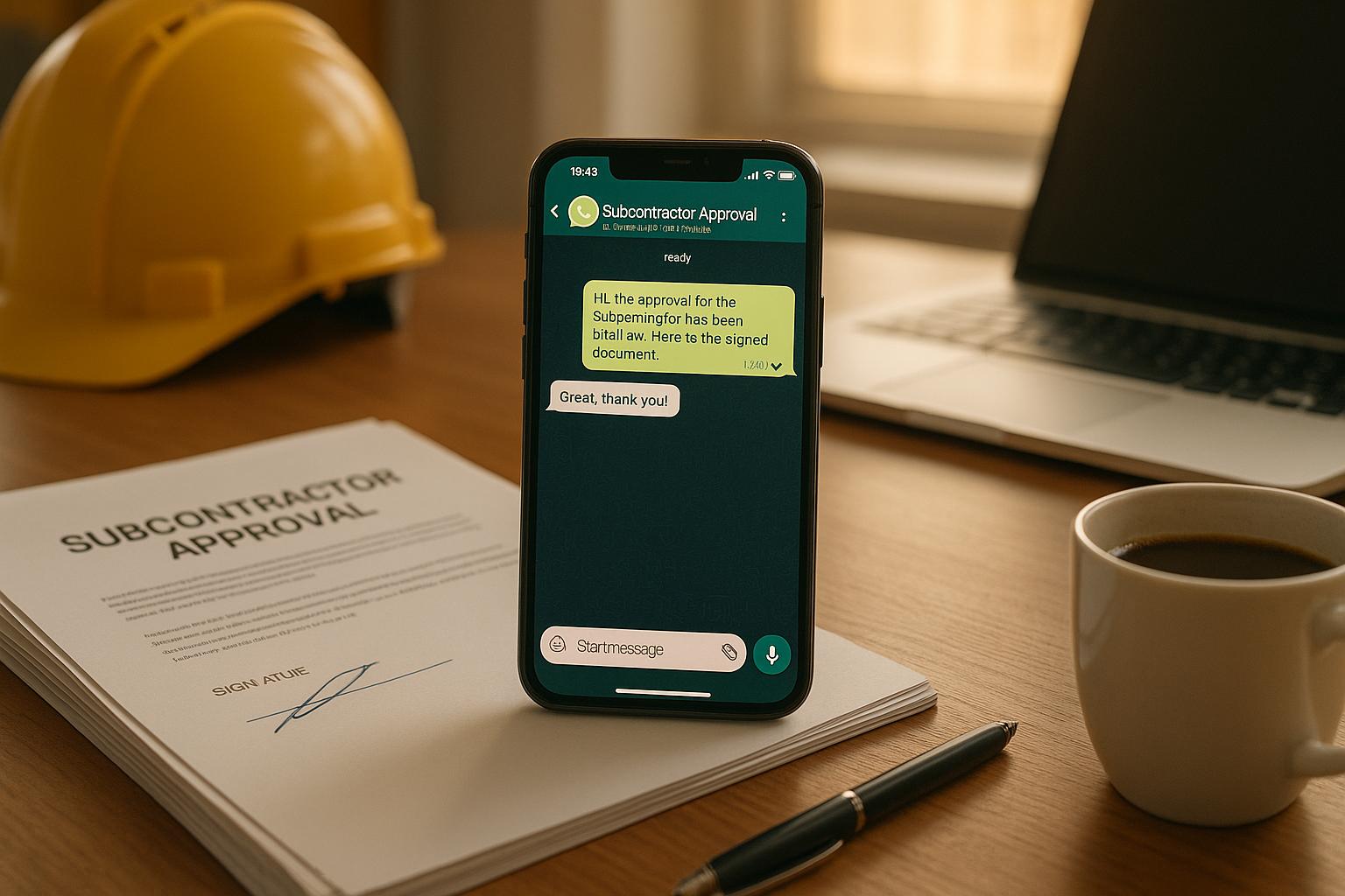Thumbnail for: WhatsApp for Remote Subcontractor Approvals