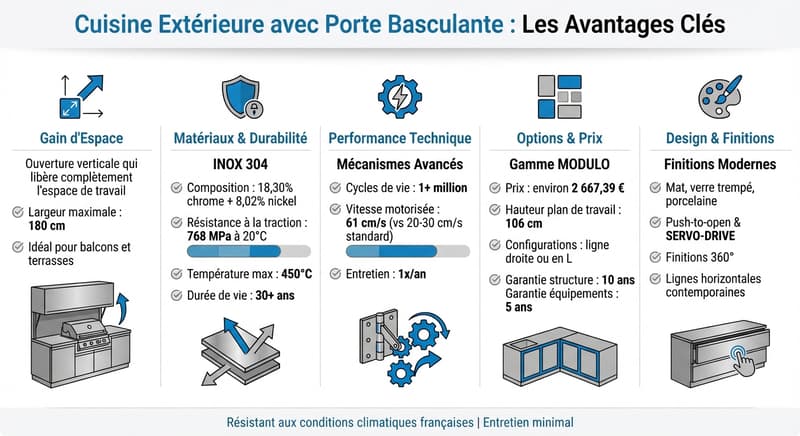 Avantages des Portes Basculantes pour Cuisines Extérieures