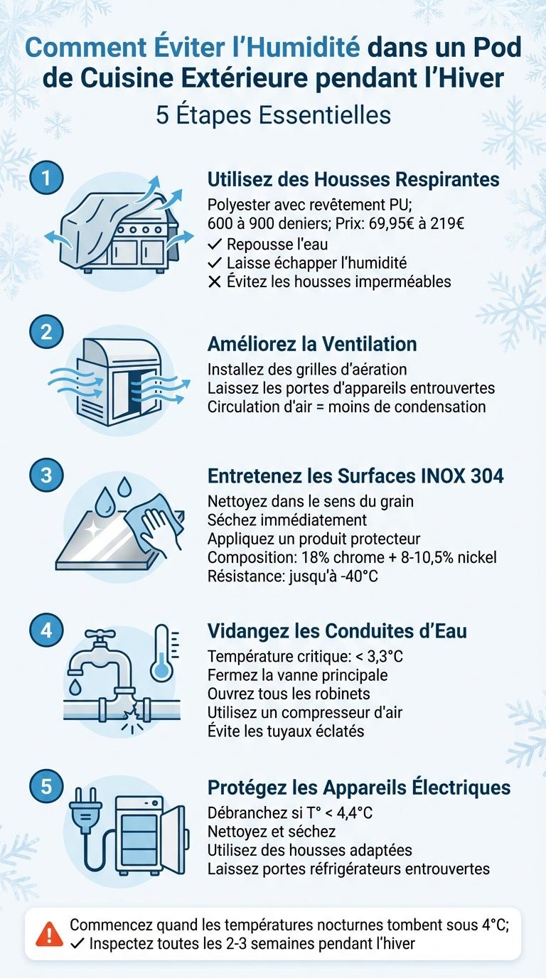 5 étapes pour protéger votre cuisine extérieure de l'humidité hivernale