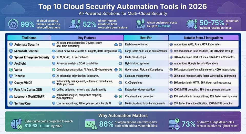 Top 10 Cloud Security Automation Tools Comparison 2026
