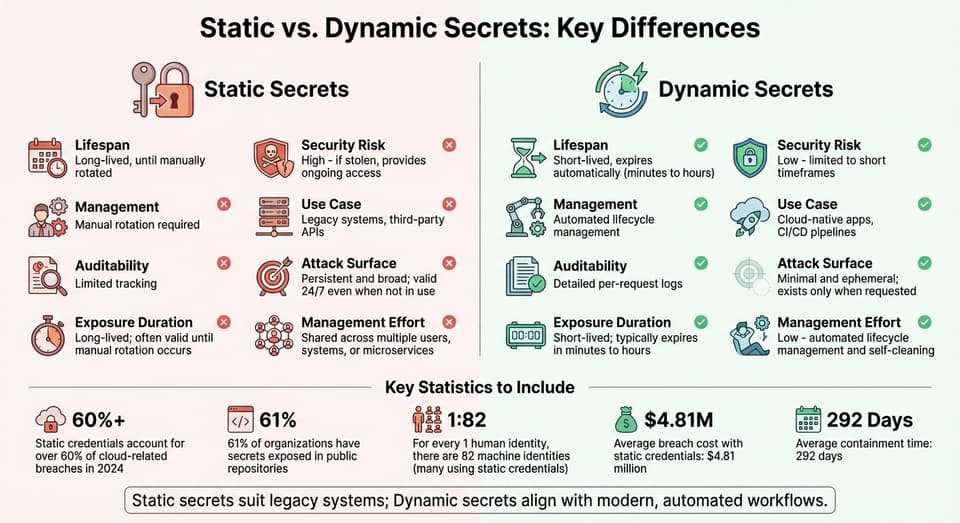 Static vs Dynamic Secrets: Security and Management Comparison